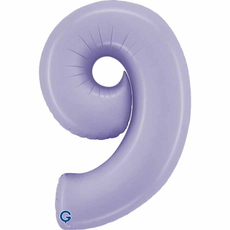 Palloncino in Foil 40" Numero 9 Lilla "Satin Lilac" Numeri 40" Lilla "Satin Lilac"