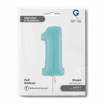Palloncino in Foil 40" Numero 1 Celeste "Light Blue" Numeri 40" Celeste "Pastel Blue"