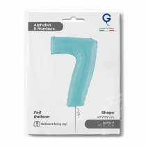 Palloncino in Foil 40" Numero 7 Celeste "Light Blue" Numeri 40" Celeste "Pastel Blue"