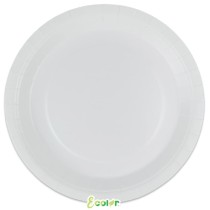 Piatto di Carta 24cm Ecolor Bianco 25pz Bianco "White"