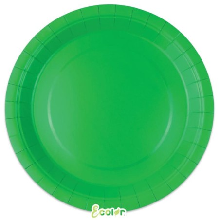 Piatto di Carta 24cm Ecolor Verde 25pz Verde "Green"
