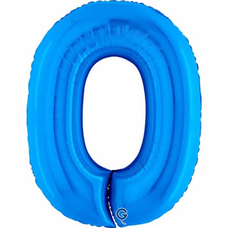 Palloncino in Foil 40" Numero 0 Blu "Blue" Numeri 40" Blu "Blue Royal"