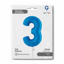 Palloncino in Foil 40" Numero 3 Blu "Blue" Numeri 40" Blu "Blue Royal"