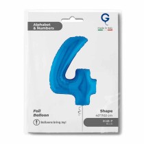 Palloncino in Foil 40" Numero 4 Blu "Blue" Numeri 40" Blu "Blue Royal"