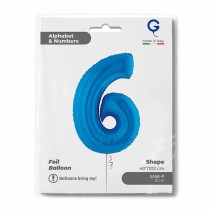 Palloncino in Foil 40" Numero 6 Blu "Blue" Numeri 40" Blu "Blue Royal"