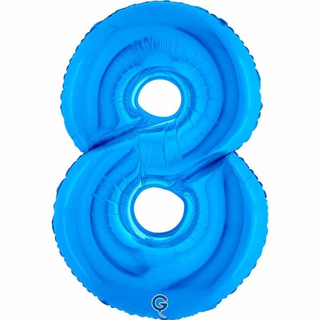 Palloncino in Foil 40" Numero 8 Blu "Blue" Numeri 40" Blu "Blue Royal"