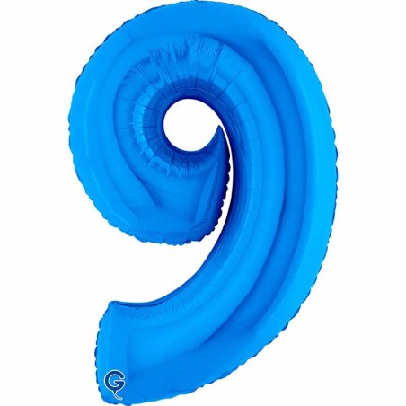 Palloncino in Foil 40" Numero 9 Blu "Blue" Numeri 40" Blu "Blue Royal"