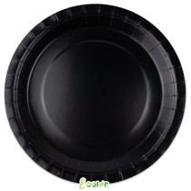 Piatto di Carta 24cm Ecolor Nero 25pz Nero "Black"