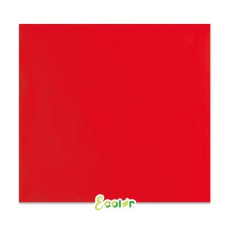 Tovagliolino di Carta 25x25cm Ecolor Rosso Soft Touch 50pz Rosso "Red"