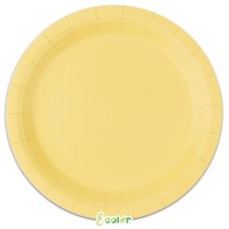 Piatto di Carta 24cm Ecolor Giallo Baby 25pz Giallo "Yellow"