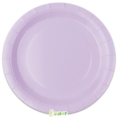 Piatto di Carta 24cm Ecolor Lilla 25pz Lilla "Lilac"