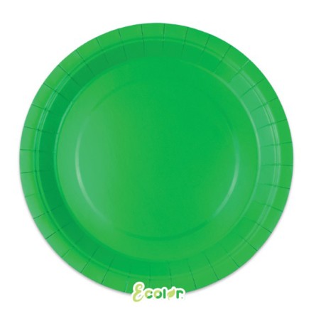 Piatto di Carta 18cm Ecolor Verde 25pz Verde "Green"