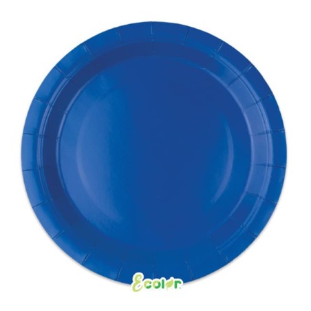 Piatto di Carta 18cm Ecolor Blu 25pz Blu "Blue Royal"
