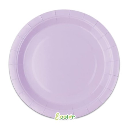 Piatto di Carta 18cm Ecolor Lilla 25pz Lilla "Lilac"