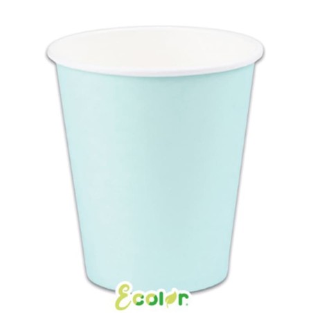 Bicchiere di Carta 250ml Ecolor Verde Acqua Marina 25pz Acqua Marina "Tiffany"