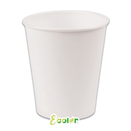 Bicchiere di Carta 250ml Ecolor Bianco 25pz Bianco "White"
