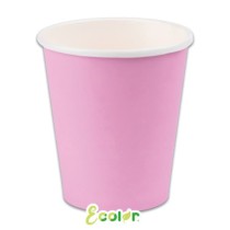 Bicchiere di Carta 250ml Ecolor Rosa 25pz Rosa "Pink"