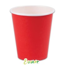 Bicchiere di Carta 250ml Ecolor Rosso Chiaro 25pz Corallo "Coral"