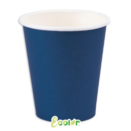 Bicchiere di Carta 250ml Ecolor Blu 25pz Blu "Blue Royal"