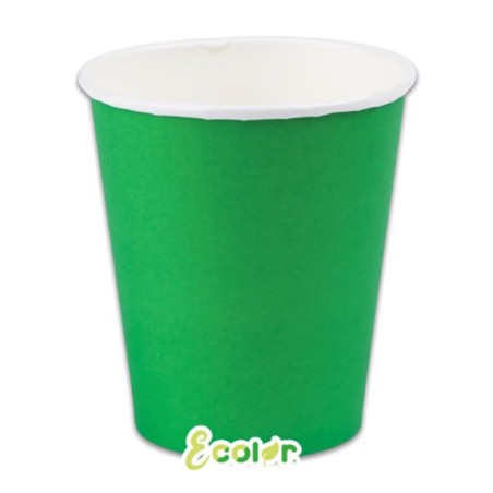 Bicchiere di Carta 250ml Ecolor Verde 25pz Verde "Green"