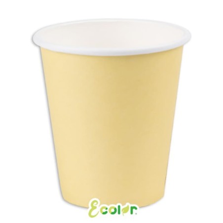 Bicchiere di Carta 250ml Ecolor Giallo Baby 25pz Giallo "Yellow"