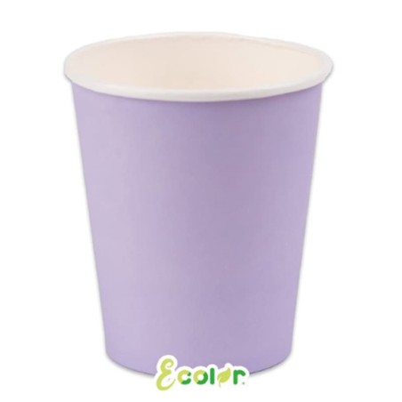 Bicchiere di Carta 250ml Ecolor Lilla 25pz Lilla "Lilac"