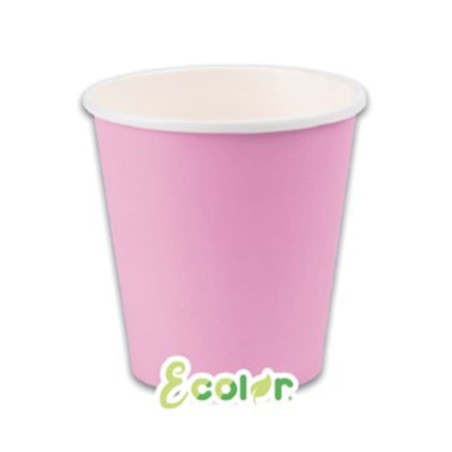 Bicchiere di Carta 80ml Ecolor Rosa 25pz Rosa "Pink"
