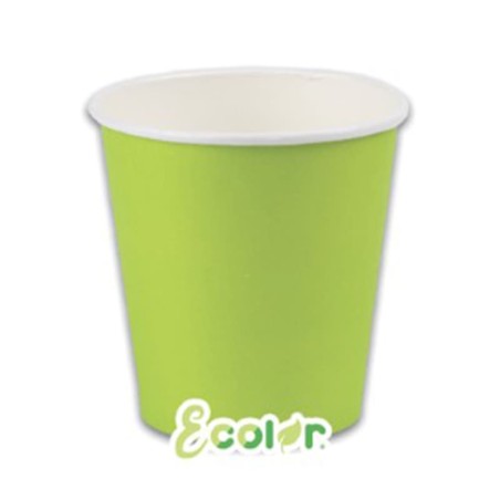 Bicchiere di Carta 80ml Ecolor Verde Lime 25pz Verde Lime "Lime Green"