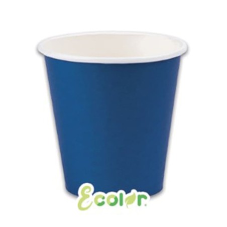 Bicchiere di Carta 80ml Ecolor Blu 25pz Blu "Blue Royal"