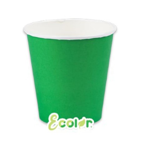Bicchiere di Carta 80ml Ecolor Verde 25pz Verde "Green"