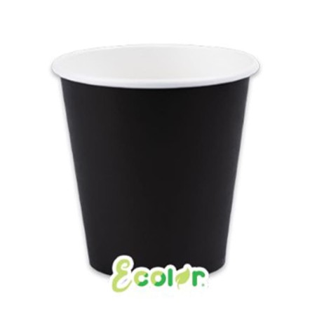 Bicchiere di Carta 80ml Ecolor Nero 25pz Nero "Black"