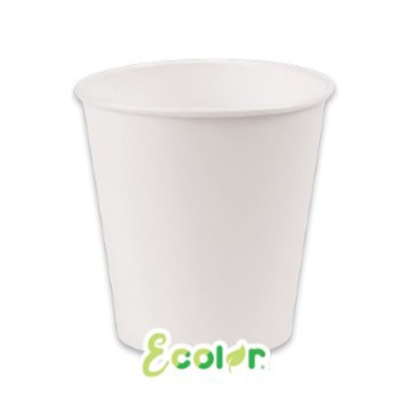 Bicchiere di Carta 80ml Ecolor Bianco 25pz Bianco "White"