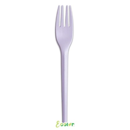 Forchetta in CPLA Compostabile Ecolor Lilla 20pz Posate di Plastica