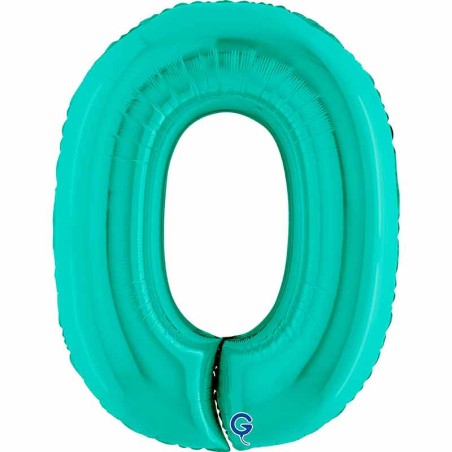 Palloncino in Foil 40" Numero 0 Tiffany Numeri 40" Tiffany
