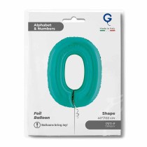 Palloncino in Foil 40" Numero 0 Tiffany Numeri 40" Tiffany
