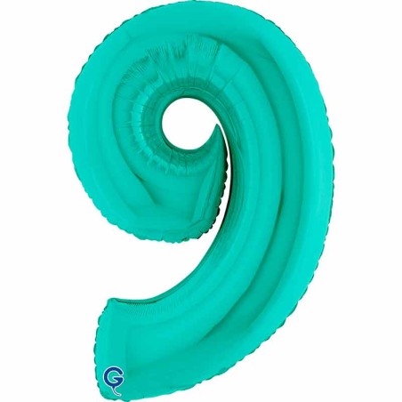 Palloncino in Foil 40" Numero 9 Tiffany Numeri 40" Tiffany