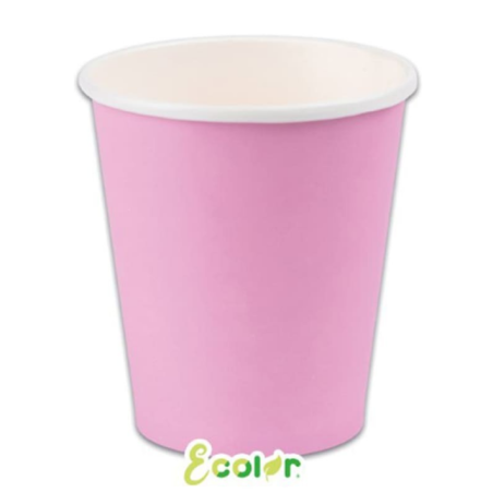 Bicchiere di Carta 200ml Ecolor Rosa 50pz Rosa "Pink"