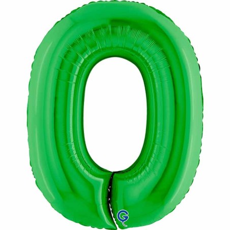 Palloncino in Foil 40" Numero 0 Verde "Green" Numeri 40" Verde "Green"