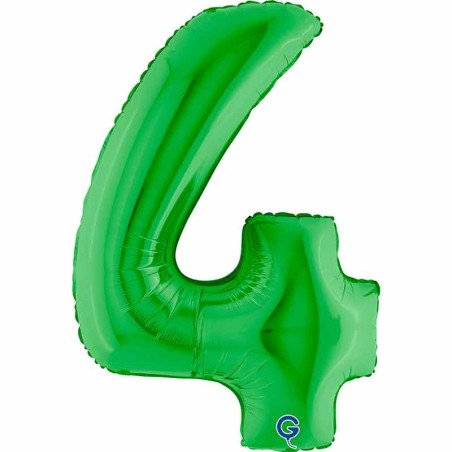 Palloncino in Foil 40" Numero 4 Verde "Green" Numeri 40" Verde "Green"