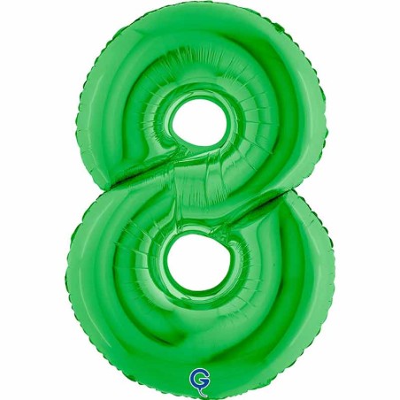 Palloncino in Foil 40" Numero 8 Verde "Green" Numeri 40" Verde "Green"