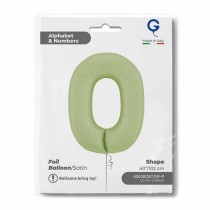 Palloncino in Foil 40" Numero 0 Verde Oliva "Satin Olive" Numeri 40" Verde Oliva "Satin Olive Green"
