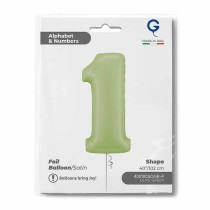 Palloncino in Foil 40" Numero 1 Verde Oliva "Satin Olive" Numeri 40" Verde Oliva "Satin Olive Green"