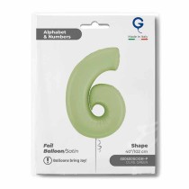 Palloncino in Foil 40" Numero 6 Verde Oliva "Satin Olive" Numeri 40" Verde Oliva "Satin Olive Green"