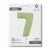 Palloncino in Foil 40" Numero 7 Verde Oliva "Satin Olive" Numeri 40" Verde Oliva "Satin Olive Green"