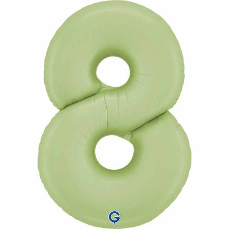 Palloncino in Foil 40" Numero 8 Verde Oliva "Satin Olive" Numeri 40" Verde Oliva "Satin Olive Green"