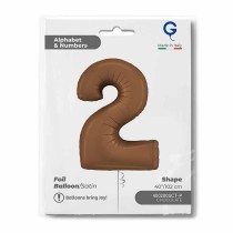Palloncino in Foil 40" Numero 2 Cioccolato "Satin Chocolate" Numeri 40" Cioccolato "Satin Chocolate"