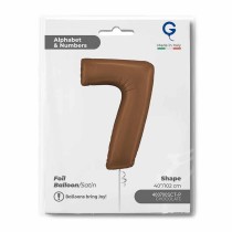 Palloncino in Foil 40" Numero 7 Cioccolato "Satin Chocolate" Numeri 40" Cioccolato "Satin Chocolate"