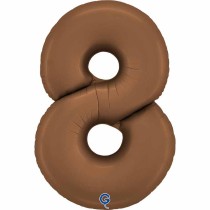 Palloncino in Foil 40" Numero 8 Cioccolato "Satin Chocolate" Numeri 40" Cioccolato "Satin Chocolate"