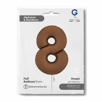 Palloncino in Foil 40" Numero 8 Cioccolato "Satin Chocolate" Numeri 40" Cioccolato "Satin Chocolate"
