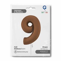 Palloncino in Foil 40" Numero 9 Cioccolato "Satin Chocolate" Numeri 40" Cioccolato "Satin Chocolate"